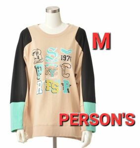 【パーソンズ】【PERSON'S】【長袖Tシャツ】Mサイズ　トップス　プルオーバー　カットソー