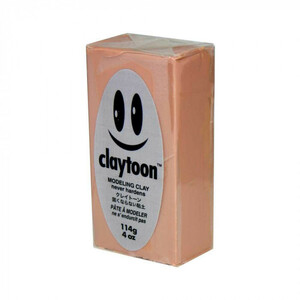 MODELING CLAY(モデリングクレイ) claytoon(クレイトーン) カラー油粘土 ベージュ 1/4bar(1/4Pound) 6個セット