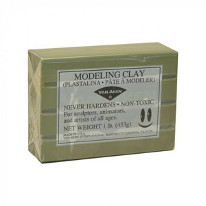 MODELING CLAY(モデリングクレイ) PLASTALINA(プラスタリーナ) 粘土 グレイグリーン 1Pound 3個セット