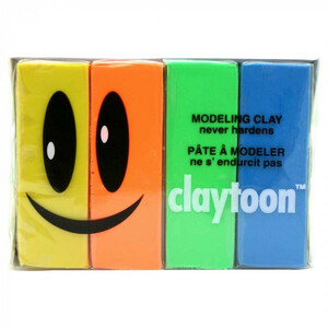 MODELING CLAY(モデリングクレイ) claytoon(クレイトーン) カラー油粘土 4色組(ミュータント) 1Pound 3個セット