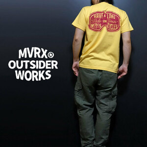 Tシャツ 半袖 XXL メンズ バイク モトクロス MVRX ブランド GOGGLE モデル イエロー 黄色 レッド