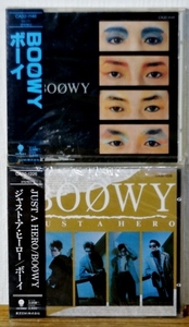 希少！未開封 CA32規格2枚♪ボーイ/BOOWY＋ジャスト・ア・ヒーロー★角丸帯★氷室京介 布袋寅泰