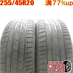 中古タイヤ 255/45R20 サマータイヤ HANKOOK Ventus S1 evo3 ev 2本セット グランドチェローキー ディスカバリースポーツ 中古 20インチ