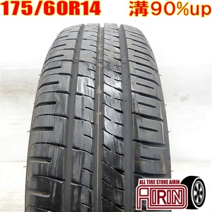 中古タイヤ 175/60R14 サマータイヤ DUNLOP ENASAVE EC204 1本 単品 キューブ デミオ YRV ストーリア 中古 14インチ