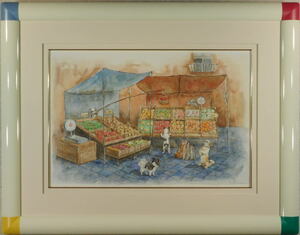 Art hand Auction Tomoya Shinkai kam einkaufen, Malerei, Aquarell, Stilllebenmalerei