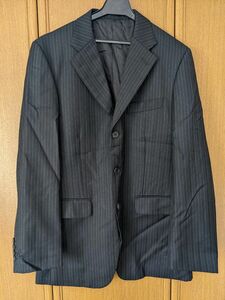 ポールスミスロンドン　スリーピース　スーツ　ベスト　黒色　ブラック　ストライプ　Lサイズ ゼニア　Paul Smith Zegna