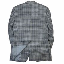 極美品 Brooks Brothers×E.THOMAS 2Bテーラードジャケット サイズ36R/S-M相当 ブルー グレー チェック柄 最高級品 REGENT シルク混 230308_画像7