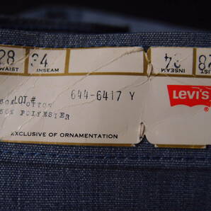 ◆古着卸USA■Levi's☆シャンブレー☆ビッグEパンツ★★★w28 フレア ベル Dead Stock Chambray アメリカ直輸入 ホワイトタブの画像6