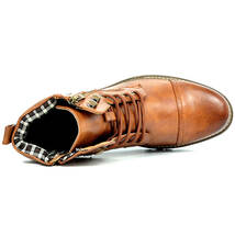 ショートブーツ メンズ メンズ靴　革靴 ウエスタンブーツ ワークブーツ ミリタリーブーツ サイドジップ 24cm~29cm 黒_画像9