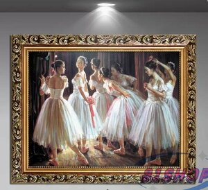 「81SHOP」人気商品 油絵 バレエを踊る女の子 装飾画