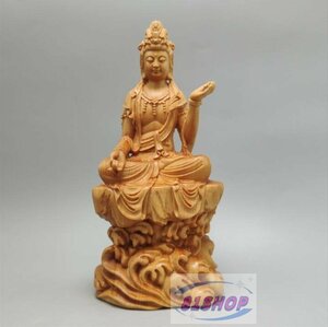 「81SHOP」自在観音菩薩座像★木彫★仏像 ★仏教 工芸品 置物 装飾品