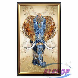 Art hand Auction 81SHOP High Quality Decorative Painting Elephant Oil Painting Luxurious Artwork Painting Entrance Mural Hanging Decoration Drawing Room, artwork, painting, others