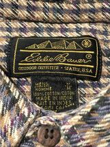 80s 90s EDDIE BAUER ボタンダウンシャツ コットンツイード ヴィンテージ 黒タグ エディーバウアー OLDGAP LLBEAN JCREW M 美品_画像6