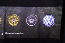 00's Volkswagen Sun Flower Wheel anvil Tee size M フォルクスワーゲン 向日葵 ホイール Tシャツ ブラック_画像7