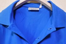 GIANFRANCO FERRE ジャンフランコフェレ 半袖 ポロシャツ size S ブルー ロゴ刺繍 イタリア製_画像4