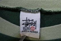 90's OLD STUSSY Vintage Tee size 12 OZ製 オールド リンガー Tシャツ 緑 グリーン 白タグ_画像3