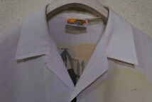 70's KENNINGTON ケニントン 半袖 オープンカラーシャツ アロハシャツ size S 水彩画 上海 漢字 アート ビンテージ_画像3