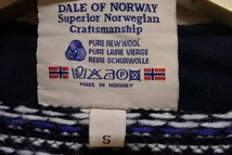 DALE OF NORWAY ウール ニット ジップアップ ブルゾン 肉厚生地 size S ノルウェー製 雪柄 ノルディック LAMPO_画像7