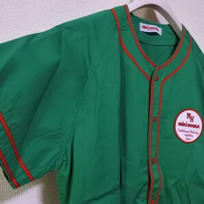 miki HOUSE MEN'S ミキハウスメンズ ベースボールシャツ size M 緑 グリーン 日本製 当時物の画像7