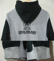 COCOLO BLAND スウェット パーカー size M カレッジロゴ ブラック×グレー_画像10