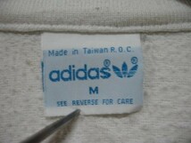 80's adidas アディダス トラックジャケット ジャージ size M 台湾製 ホワイト ビンテージ_画像10