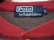 90's Polo by Ralph Lauren ラルフローレン ヘンリーネック Tシャツ size L 総柄 ネイティブ_画像5