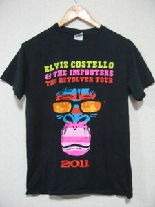 Elvis Costello ＆ The Imposters The Revolyer Tour 2011 Tee size S エルビスコステロ ツアー Tシャツ ブラック