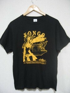 艦隊これくしょん 艦これ 金剛 KONGO オフィシャル Tシャツ size XS-S ブラック×イエロー DMM.COM