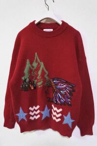 UNITED COLORS OF BENETTON Old Benetton wool knitted sweater Indian neiti booster Italy made 