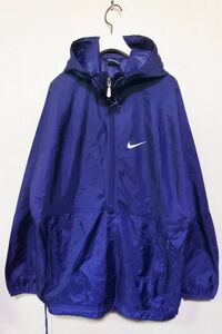 90's NIKE オールドナイキ ハーフジップ パーカー プルオーバー size S ネイビー