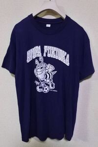 90's Jリーグ アビスパ福岡 アビーくん Tシャツ size M ネイビー 当時物