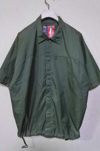 90's wtaps Technical Gimmick Shirts size M ダブルタップス ナイロン 半袖シャツ セージグリーン 初期