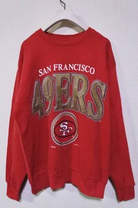 90's NFL SAN FRANCISCO 49ers スウェット トレーナー size M-L レッド サンフランシスコ