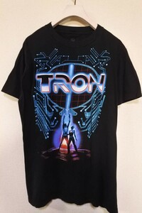 DISNEY TRON Movie Tee size M ディズニー トロン ムービー Tシャツ ブラック