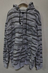 2001's NEIGHBORHOOD Tiger Camo Hoodie size L ネイバーフッド スウェット パーカー ダメージ加工 タイガーカモ 迷彩柄