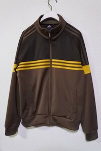 00's adidas アディダス トラックジャケット ジャージ size M ブラウン×イエロー 茶系