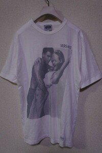 90's VERSACE JEANS COUTURE Bruce Weber Tee size S bell search photo T-shirt blues way bar 