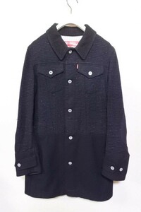 AD2015 JUNYA WATANABE MAN Levi's トラッカージャケット ロング丈 ツイード 異素材 ドッキング size XS 日本製 ブラック