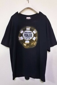 00's WORLD SERIES OF POKER Tee size L ワールドシリーズオブポーカー Tシャツ ブラック