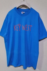 90's KEY WEST Vintage Hanes Tee size L キーウエスト スーベニア Tシャツ ターコイズブルー