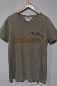 REMI RELIEF COLORADO Tee size L レミレリーフ ダメージ加工 Tシャツ ベージュ系 日本製