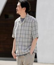 URBAN RESEARCH DOORS MENS チェックオープンカラーシャツ_画像2