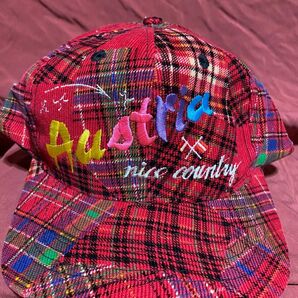 オーストリアチェック柄キャップ