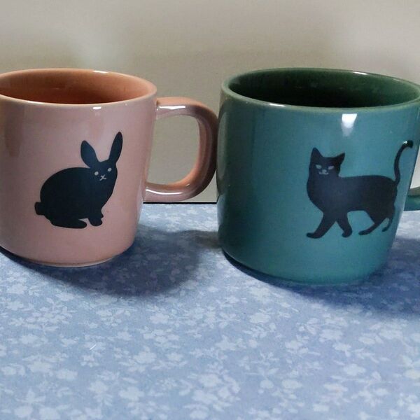 未使用品 うさぎ&猫 マグカップセット