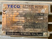 ■格安部品■中古品■＜TECO＞台湾製 フランジ型三相インダクションモーター 2.2kw(3HP)■格安22,000円～■_画像6
