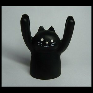 【ゴールドクーポン対応】　コンコンブル　CAT　アテンション メッセージホルダー　まったりシリーズ　デコレ　DECOLE カードスタンド 黒猫