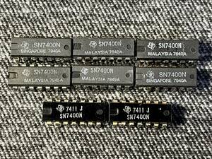 TEXAS INSTRUMENTS SN7400N！QUADRUPLE 2-INPUT POSITIVEN AND GATES IC 14-DIP 全8個セット！！