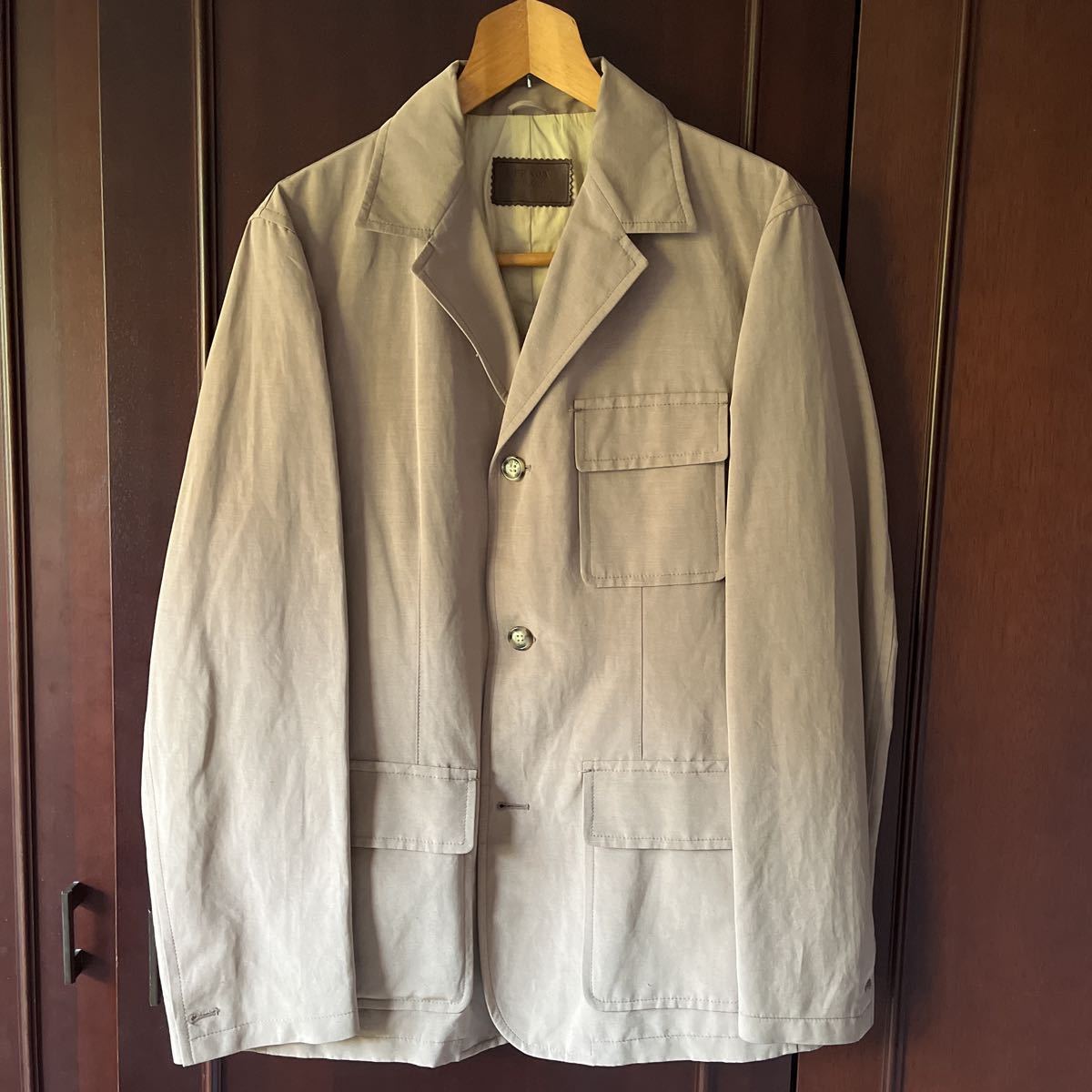 PRADA プラダ テーラードジャケット シルク混 イタリア製 48R 古着 L