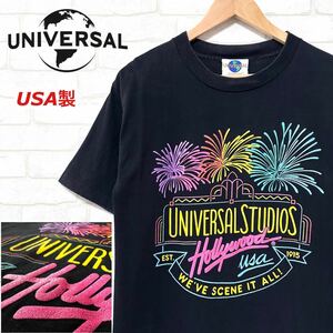 ユニバーサルスタジオ USA製 Tシャツ ラメプリント 発泡プリント ハリウッド