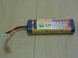 1-813 MUSCLE POWER 7.2V 2200mAh ニッケル水素バッテリー MI-MH